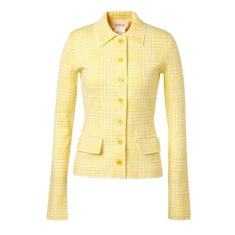 Sportmax Penna‎ Knit Jacket Yellow Size XS